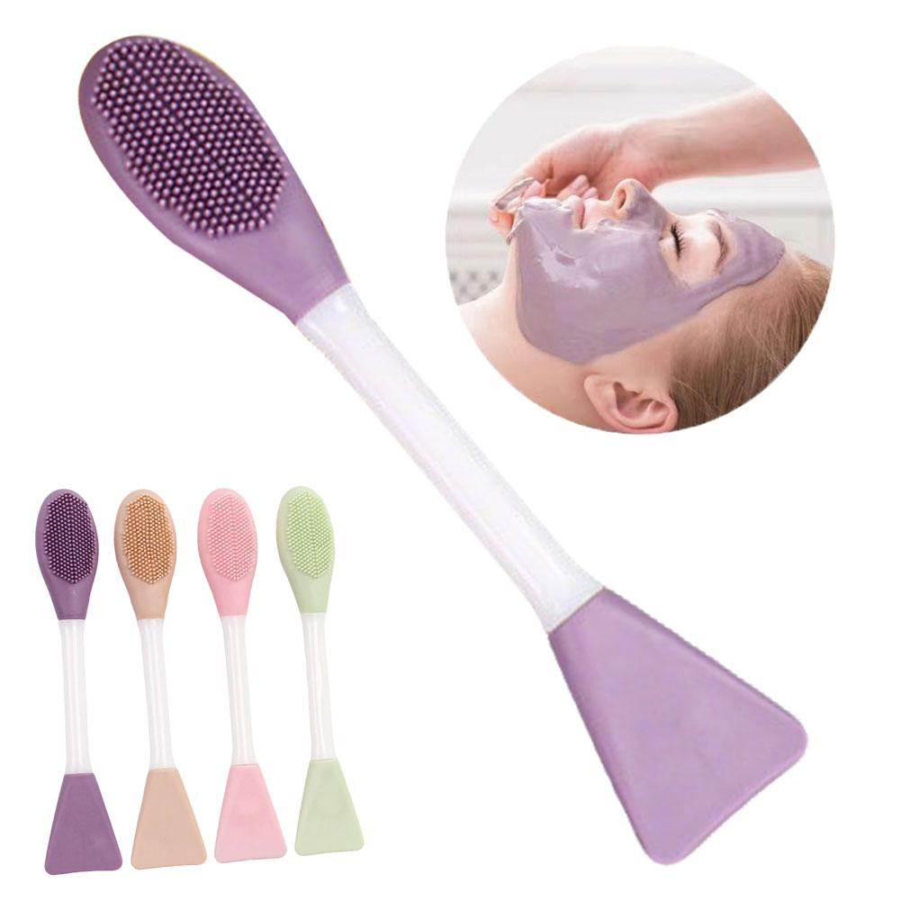 Cleanser Face - Double Head Silicone Facial Mask Brush