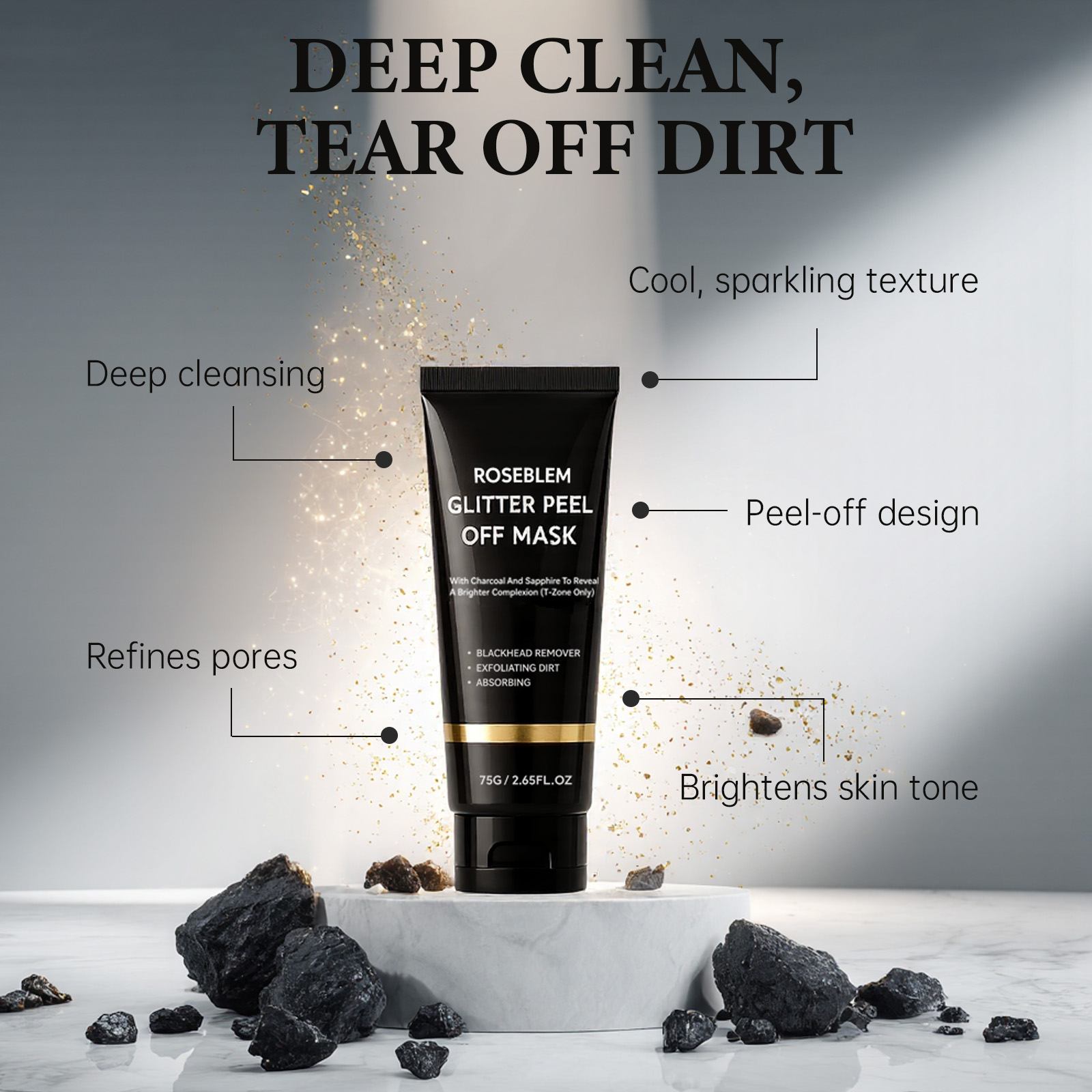 Natural Charcoal Blackhead Pee - Cleanser Face review and price